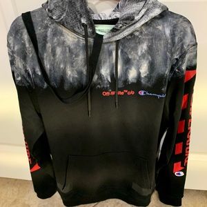Men’s Off-White Collab w-Champion Hoodie - XXL